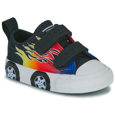 Scarpe Converse per bambino ragazzo CHUCK TAYLOR ALL STAR EASY-ON CARS in colorazione nera, design unico ispirato ai veicoli, scarpe eleganti e comode ideali per la vita quotidiana e le avventure. Perfette per ogni occasione, queste scarpe iconiche offrono stile e praticità per i più piccoli.