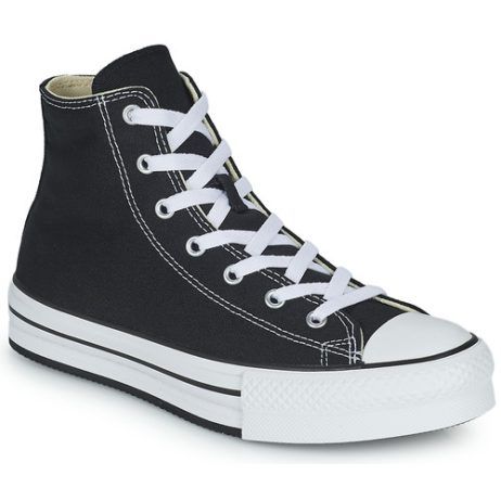 Scarpe Converse per bambini e ragazzi Chuck Taylor All Star EVA Lift Foundation Hi in nero, ideali per un look alla moda e confortevole. Perfette per ogni occasione, queste sneakers con design classico offrono stile e sostenibilità. Acquista ora le Converse Chuck Taylor per il tuo bambino!
