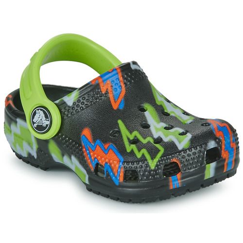Scarpe Crocs per bambini e ragazzi Classic Lightning Bolt CgT in colore nero, ideali per comfort e stile. Queste iconiche ciabatte offrono una calzata leggera e traspirante, perfette per ogni occasione, dalla spiaggia al gioco all'aperto. Design accattivante con motivo a fulmine, queste scarpe sono un must-have per i piccoli avventurieri. Acquista ora le Crocs Classic Lightning Bolt CgT per garantire a tuo figlio comfort e tendenza!