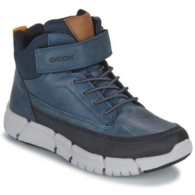 Scarpe Geox per bambino e ragazzo J FLEXYPER BOY di colore blu, realizzate in materiali di alta qualità per il massimo comfort e supporto. Design moderno e accattivante, ideale per ogni occasione. Perfette per l'uso quotidiano, queste scarpe garantiscono traspirabilità e durata nel tempo. Scegli Geox per un look alla moda e funzionalità.