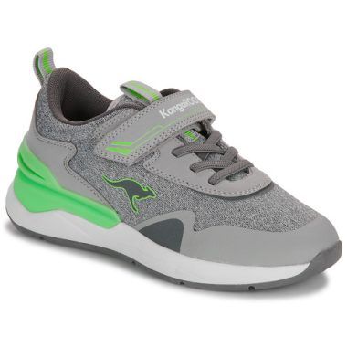 Scarpe bambino ragazzo Kangaroos KD-Gym EV Grigio, calzature sportive trendy e confortevoli per ragazzi. Design moderno e materiali di alta qualità, perfette per attività quotidiane e sport. Disponibili in grigio, ideali per abbinamenti versatili. Acquista ora le migliori scarpe per bambini della marca Kangaroos!