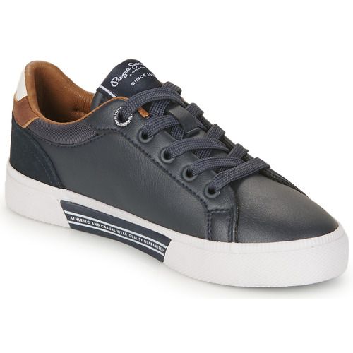 Scarpe bambino ragazzo Pepe Jeans KENTON COURT B Blu, elegante calzatura sportiva, ideale per ogni occasione. Comfort e stile per i più giovani, perfette per un look alla moda.