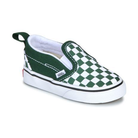 Scarpe bambino ragazzo Vans TD Slip-On V Verde, ideali per il comfort quotidiano. Design trendy e pratico, perfette per ogni outfit. Acquista ora le Vans Slip-On per un look casual e stiloso!