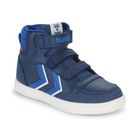 Scarpe bambino ragazzo hummel STADIL PRO JR Marine, scarpe sportive di alta qualità, design trendy, comfort ottimale per attività quotidiane e giochi, ideale per ragazzi attivi, suola resistente e traspirante, perfette per ogni stagione.