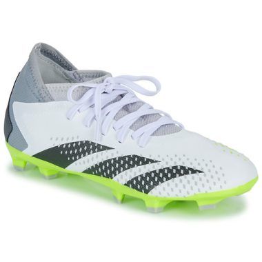 Scarpe da calcio uomo adidas PREDATOR ACCURACY.3 FG in bianco, perfette per prestazioni elevate sul campo. Scarpe da sport ideali per calciatori che cercano precisione e controllo. Modello adidas PREDATOR ACCURACY.3 FG, il compagno ideale per ogni partita.
