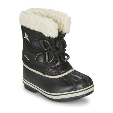 Scarpe da neve bambina ragazza Sorel CHILDRENS YOOT PAC NYLON Nero, modelli resistenti e impermeabili, ideali per l'inverno e le attività all'aperto. Design moderno e confortevole, presta attenzione alla qualità e alla protezione del piede. Perfette per affrontare neve e ghiaccio con stile.