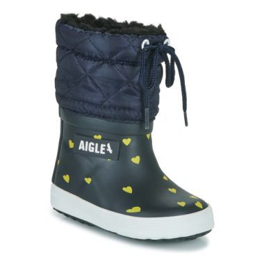 Aigle Scarpe da neve bambino ragazzo GIBOULEE PT 2 Marine, stivali impermeabili e termici ideali per attività all'aperto in inverno, design elegante in blu navy, suola antiscivolo per una migliore aderenza sulla neve, comfort e calore per i piedi dei più piccoli durante le giornate fredde.