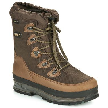 Scarpe da neve uomo Meindl Nordkap Pro Gore-Tex marrone, ideali per attività all'aperto in condizioni invernali. Design robusto e impermeabile, queste scarpe offrono comfort e protezione per ogni avventura. Perfette per escursioni sulla neve, passeggiate in montagna e attività in climi freddi. Scegli la qualità italiana con le scarpe Meindl Nordkap Pro.