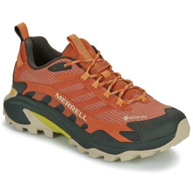 Scarpe da trekking uomo Merrell MOAB SPEED 2 GTX Arancio, ideali per escursioni e attività all'aperto, caratterizzate da una suola resistente, impermeabilità e comfort ottimale, perfette per affrontare terreni difficili.