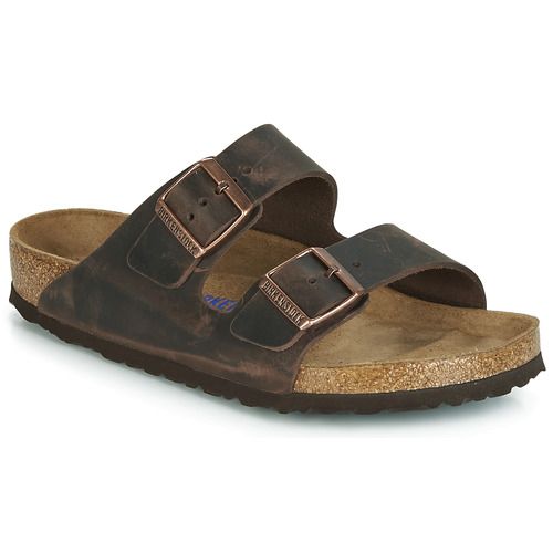 Ciabatta uomo Birkenstock ARIZONA SFB in marrone, caratterizzata da un design elegante e confortevole. Scarpe ideali per l'uso quotidiano, con suola in sughero anatomico e cinturini regolabili per una vestibilità personalizzata. Perfette per un look casual e alla moda. Acquista ora le Birkenstock ARIZONA SFB marrone per un comfort senza pari.