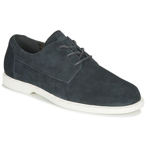 Scarpe uomo Camper JUD Blu, derby elegante in camoscio, perfette per ogni occasione. Design moderno e comfort eccellente per uno stile raffinato. Acquista online per il tuo look contemporaneo.