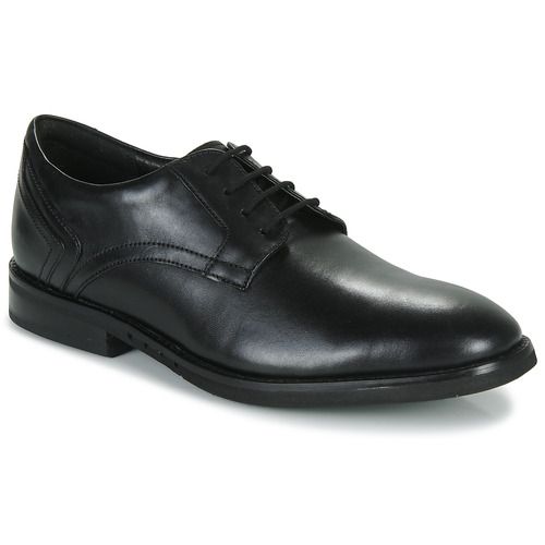 Scarpe da uomo Clarks UN HUGH LACE Nero, eleganti derby in pelle con lacci, ideali per ogni occasione. Comfort e stile per un look raffinato. Disponibili per acquisto online.