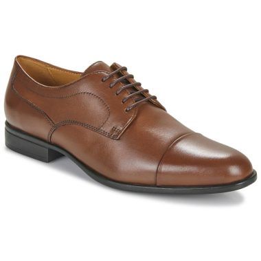 Scarpe uomo Geox U IACOPO Marrone Derby, eleganti e comode, perfette per ogni occasione. Realizzate con materiali di alta qualità, queste scarpe garantiscono traspirabilità e comfort duraturo. Ideali per un look raffinato e moderno, disponibili in marrone classico. Acquista ora per un'eleganza senza tempo!