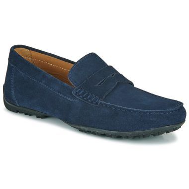 Mocassini uomo Geox U KOSMOPOLIS + GRIP Blu, eleganti e comodi, ideali per ogni occasione. Scarpe in pelle con suola antiscivolo, perfette per un look raffinato e moderno. Acquista ora per un comfort senza pari!