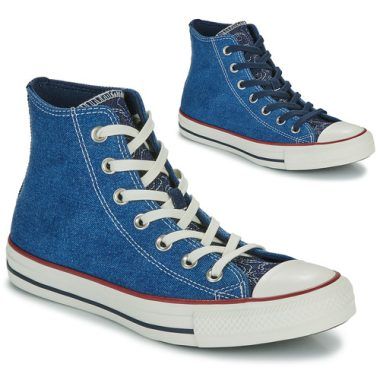 Sneakers alte Uomo Converse CHUCK TAYLOR ALL STAR in blu, design iconico, comfort e stile per ogni occasione. Perfette per un look casual e trendy, queste sneakers sono un must-have per gli amanti della moda. Acquista ora e aggiungi un tocco di classe al tuo guardaroba!