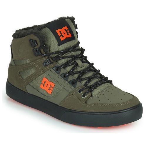 Sneakers alte da uomo DC Shoes PURE HIGH-TOP WC WNT in colore kaki, design moderno e sportivo, perfette per ogni occasione. Comfort e stile uniti in un'unica scarpa, ideali per gli amanti dello streetwear. Acquista ora le tue sneakers trendy!