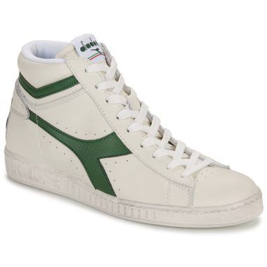 Sneakers alte uomo Diadora GAME L HIGH WAXED Bianco, stile sportivo e moderno, realizzate in materiali di alta qualità. Perfette per ogni occasione, queste scarpe offrono comfort e supporto. Ideali per gli amanti della moda e dello sport, assicurati un look impeccabile con le Diadora GAME L HIGH WAXED.