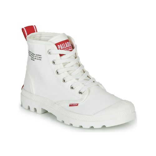 Sneakers alte da uomo Palladium PAMPA HI DU C in bianco, ideali per un look casual e alla moda. Design robusto e confortevole, perfette per l'outdoor e l'uso quotidiano. Acquista ora le Palladium PAMPA HI DU C per un estilo unico e versatile!