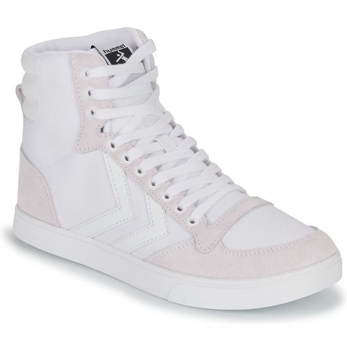 Sneakers alte uomo hummel SLIMMER STADIL TONAL HIGH in bianco, perfette per uno stile casual e moderno. Design elegante e versatile, ideali per ogni occasione. Scarpe di qualità, comode e resistenti, perfette per completare il tuo outfit. Disponibili ora per acquisto online.