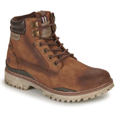 Stivaletti uomo Dockers by Gerli LIVIO in marrone, realizzati in pelle di alta qualità, con suola resistente e design elegante ideale per ogni occasione. Perfetti per l'autunno e l'inverno, offrono comfort e stile. Disponibili su Outlet Scarpe Online.