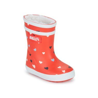 Stivali Aigle per bambina ragazza modello BABY FLAC F PT2 in rosso, impermeabili e comodi, ideali per nebbia e pioggia. Design accattivante e sicuro, perfetti per il tempo libero e le avventure all'aria aperta. Acquista ora gli stivali Aigle per garantire comfort e stile alle tue piccole.