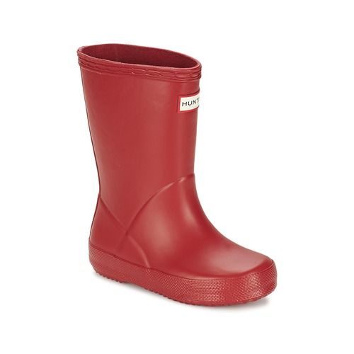 Stivali bambini ragazzo Hunter KIDS FIRST CLASSIC in Rosso, ideali per ogni avventura all'aperto. Realizzati con materiali di alta qualità, questi stivali impermeabili offrono comfort e protezione per i piccoli esploratori. Perfetti per pioggia e neve, garantiscono un'ottima aderenza e stile unico. Scopri l'eccellenza dei stivali Hunter per bambini.