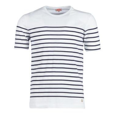 T-shirt uomo Armor Lux YAYALOUT bianco, maniche corte, ideale per un look casual ed elegante. Realizzata in cotone di alta qualità, questa T-shirt è perfetta per ogni occasione. Scopri il comfort e lo stile senza tempo di Armor Lux. Ottima scelta per la primavera e l'estate. Disponibile in diverse taglie.