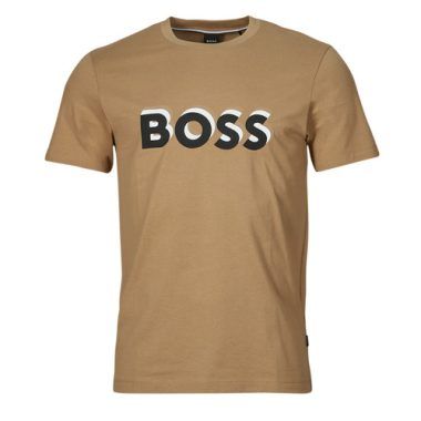 T-shirt beige BOSS Tiburt 427 maniche corte per uomo, ideale per un look casual e alla moda. Realizzata con materiali di alta qualità, questa t-shirt è perfetta per ogni occasione. Scopri il comfort e lo stile senza tempo del brand BOSS con questo versatile capo d'abbigliamento.