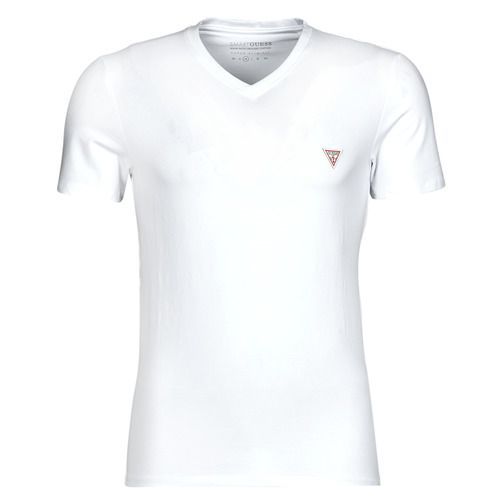 T-shirt uomo Guess VN SS CORE TEE Bianco, maniche corte, stile casual, logo Guess, moda maschile, abbigliamento estivo. Perfetta per un look fresco e alla moda. Disponibile ora per il tuo guardaroba.
