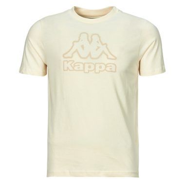 T-shirt beige Kappa CREEMY uomo, maniche corte, moda estiva, comfort e stile casual per ogni occasione. Perfetta per attività all'aperto e look informali.