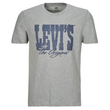 T-shirt uomo Levis GRAPHIC CREWNECK TEE di colore grigio, maniche corte, ideale per uno stile casual e moderno. Design grafico distintivo, perfetta per outfit estivi o per un look informale quotidiano. Acquista la T-shirt Levis per un comfort e una qualità senza pari.
