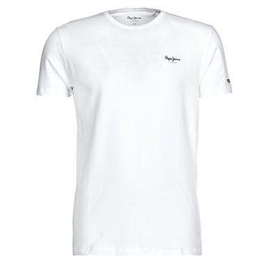 T-shirt bianca da uomo Pepe Jeans ORIGINAL BASIC NOS, maniche corte, ideale per un look casual e alla moda. Perfetta per l'uso quotidiano e facile da abbinare. Scopri il comfort e lo stile senza tempo di Pepe Jeans.