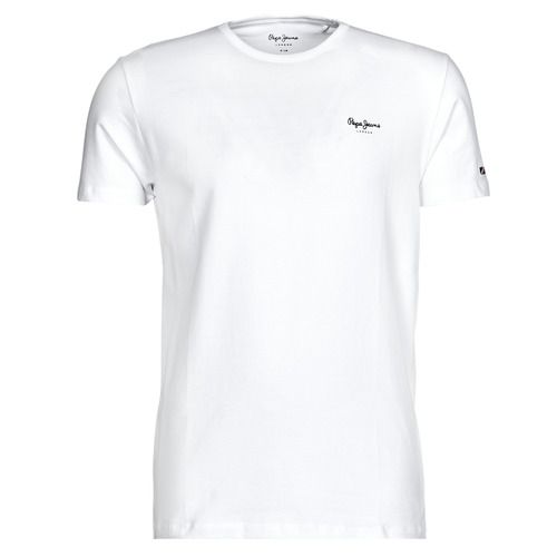 T-shirt bianca da uomo Pepe Jeans ORIGINAL BASIC NOS, maniche corte, ideale per un look casual e alla moda. Perfetta per l'uso quotidiano e facile da abbinare. Scopri il comfort e lo stile senza tempo di Pepe Jeans.