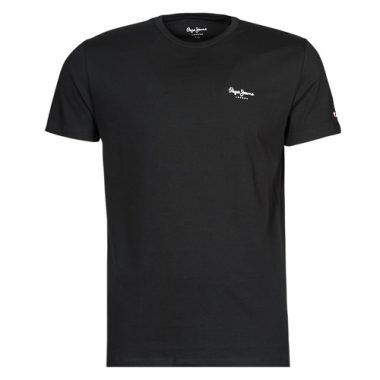T-shirt nero da uomo Pepe Jeans ORIGINAL BASIC NOS a maniche corte, ideale per un look casual e alla moda. Realizzata con materiali di alta qualità, questa T-shirt offre comfort e stile, perfetta per ogni occasione. Disponibile in diverse taglie, è un must-have nel guardaroba degli uomini. Acquista ora la T-shirt Pepe Jeans originale per un outfit stylish e versatile!