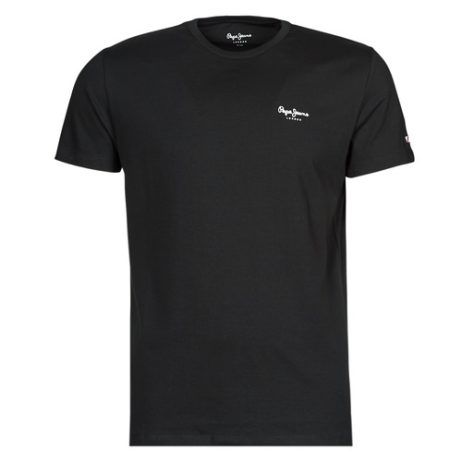 T-shirt nero da uomo Pepe Jeans ORIGINAL BASIC NOS a maniche corte, ideale per un look casual e alla moda. Realizzata con materiali di alta qualità, questa T-shirt offre comfort e stile, perfetta per ogni occasione. Disponibile in diverse taglie, è un must-have nel guardaroba degli uomini. Acquista ora la T-shirt Pepe Jeans originale per un outfit stylish e versatile!