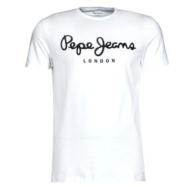 T-shirt bianca da uomo Pepe Jeans ORIGINAL STRETCH maniche corte, elegante e comoda, perfetta per ogni occasione. Realizzata con un tessuto di alta qualità per garantire un'ottima vestibilità e durabilità. Questo capo versatile è ideale per un look casual o per abbinamenti più ricercati. Disponibile in diverse taglie, un must-have per il guardaroba maschile.