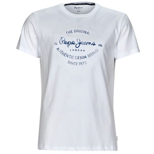 T-shirt bianca uomo Pepe Jeans RIGLEY a maniche corte, realizzata in cotone di alta qualità. Design moderno e versatile, ideale per look casual e occasioni informali. Perfetta per l'estate e facilmente abbinabile a jeans e pantaloni. Scopri il comfort e lo stile della T-shirt Pepe Jeans RIGLEY, un must-have nel tuo guardaroba.