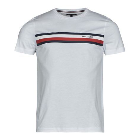 T-shirt uomo Tommy Hilfiger  RWB MONOTYPE CHEST STRIPE TEE  Bianco Tommy Hilfiger 8720644101506