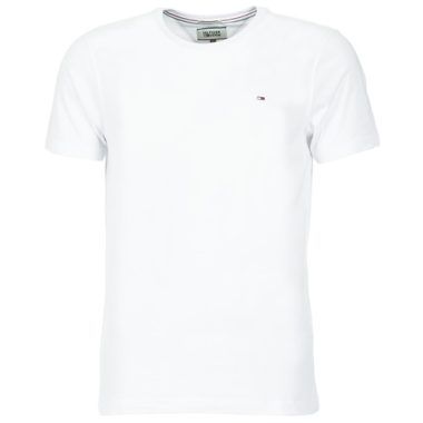 T-shirt Tommy Jeans OFLEKI Bianco maniche corte uomo, elegante e contemporanea, perfetta per il tuo guardaroba estivo. Realizzata in cotone di alta qualità, offre comfort e stile. Ideale per outfit casual e abbinamenti versatili. Acquista la tua T-shirt Tommy Jeans per un look alla moda e rilassato.