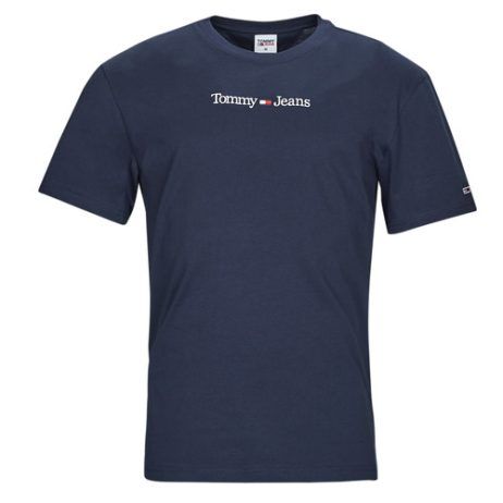 T-shirt uomo Tommy Jeans TJM CLASSIC LINEAR LOGO TEE Marine con maniche corte, design elegante e moderno, perfetta per un look casual e alla moda. Materiale di alta qualità, ideale per tutte le stagioni. Disponibile in varie taglie, una scelta perfetta per gli amanti dello streetwear. Acquista ora la tua T-shirt Tommy Jeans!
