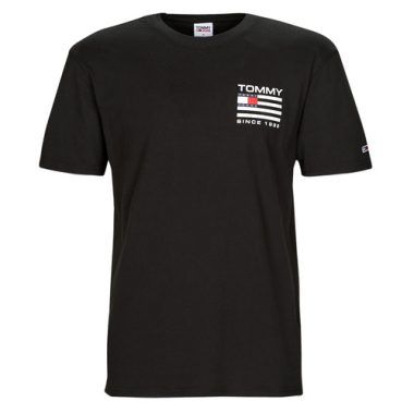 T-shirt uomo Tommy Jeans TJM CLSC RWB BACK LOGO TEE nera, maniche corte, stile casual, ideale per ogni occasione. Scopri la qualità e il design distintivo del marchio Tommy Jeans con questo modello dal logo retro esclusivo. Perfetta per un look moderno e urbano.