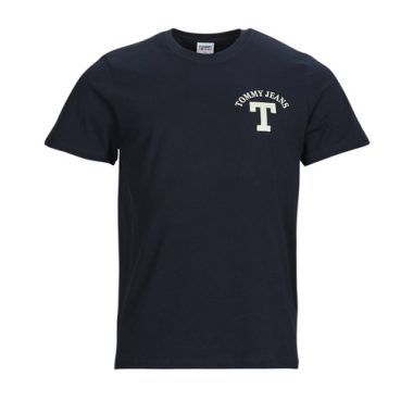 T-shirt uomo Tommy Jeans TJM REG CURVED LETTERMAN TEE in colore marine, maniche corte. Moda casual, stile urbano, perfetto per ogni occasione. Acquista ora per un look moderno e trendy.