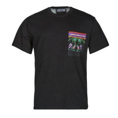 T-shirt Uomo Versace Jeans Couture GAH6RG Nero, maniche corte, stile moderno e raffinato, perfetta per un look casual-chic. Ideale per l'uomo alla moda che cerca qualità e design distintivo. Acquista ora la tua T-shirt Versace Jeans Couture e aggiungi un tocco di eleganza al tuo guardaroba.