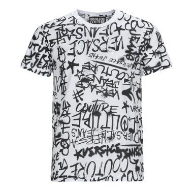 T-shirt multicolore da uomo Versace Jeans Couture GAH6SO con maniche corte, un capo alla moda ideale per ogni occasione. Realizzata con materiali di alta qualità, questa t-shirt offre un design distintivo e un comfort eccezionale. Perfetta per un look casual elegante, aggiungi un tocco di stile al tuo guardaroba con questo must-have di Versace Jeans Couture. Acquista la t-shirt uomo GAH6SO e distinguiti con classe.