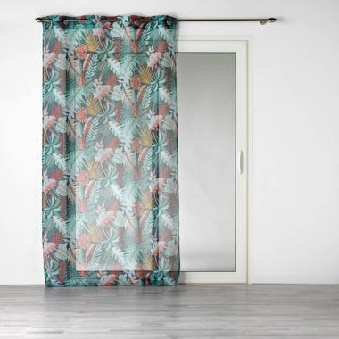 Tende    PANNEAU A OEILLETS 140 x 240 CM VOILE SABLE IMPRIME JACALA BLEU  Multicolore