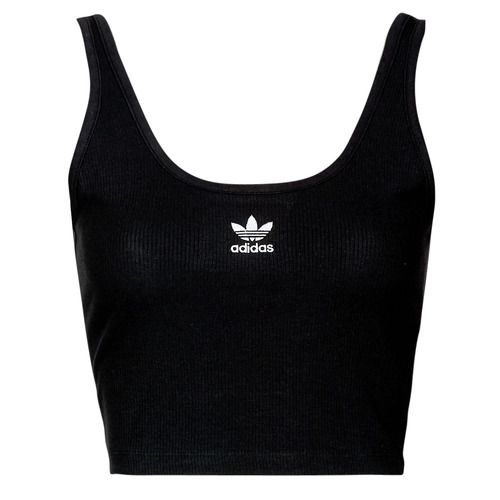 Top donna adidas TANK TOP nero, elegante e versatile, perfetto per il tuo abbigliamento sportivo e casual. Realizzato con materiali di alta qualità per garantire comfort e traspirabilità, ideale per allenamenti e attività quotidiane. Aggiungi un tocco di stile al tuo guardaroba con questo must-have per la primavera/estate.