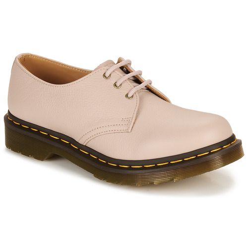 "Dr. Martens 1461 VINTAGE TAUPE VIRGINIA Beige Derby Donna, scarpe eleganti in pelle con suola resistente, perfette per ogni occasione. Stile classico e comfort superbo, ideali per un look casual e alla moda."
