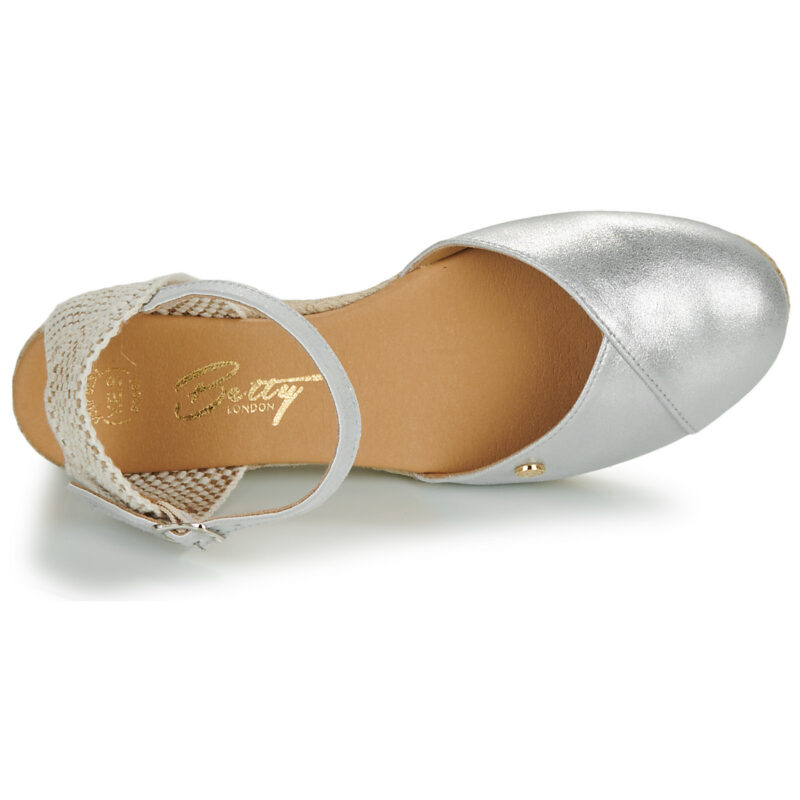 Betty London Espadrilles argent&eacute;es pour femmes INONO - Pointure 6