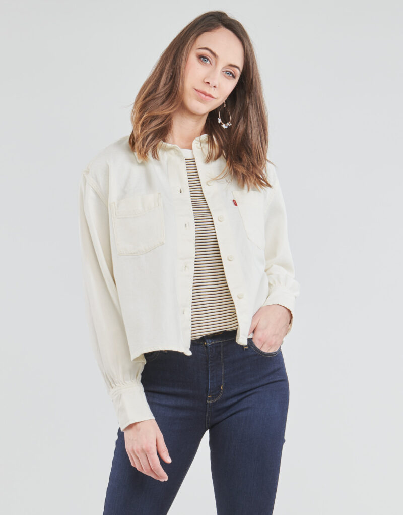 Hemd Levis ZOEY PLEAT UTILITY SHIRT Wei&szlig;e Damenhemden - 2