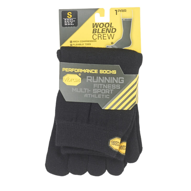 Sportsocken Vibram Fivefingers WOOL BLEND CREW Schwarz Sportsocken Damen - 2